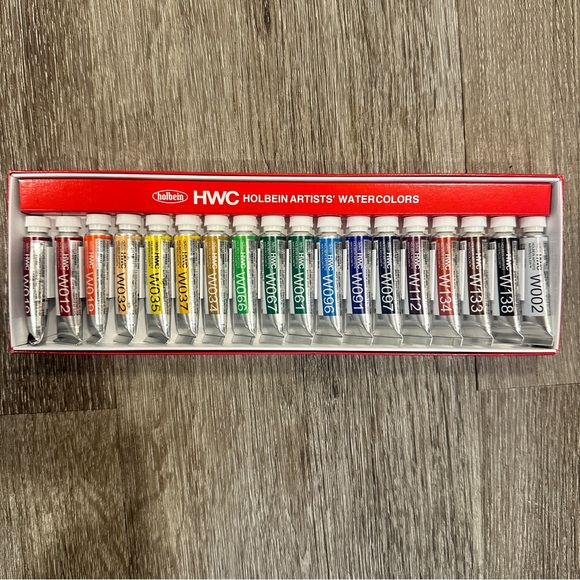 42 Holbein HWC Holbein Watercolor Paints with Paintbrushes + Watercolor Pads - Picture 4 of 12